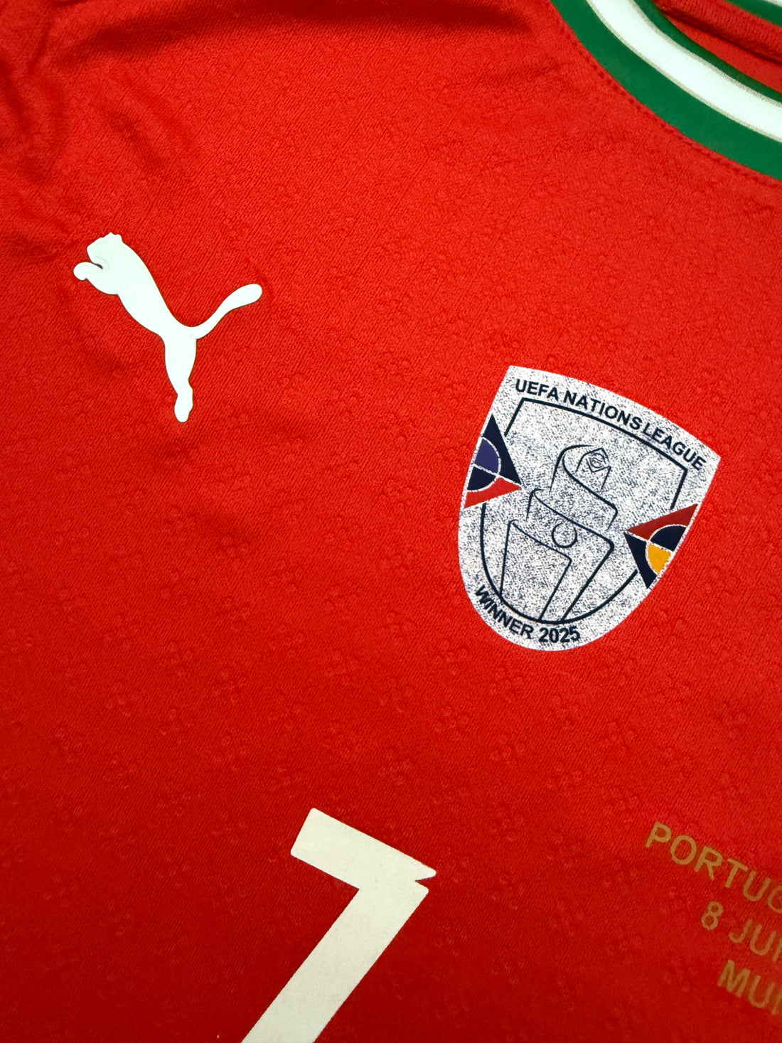 Portugal 25 Home Kit Half Sleeves Ronaldo