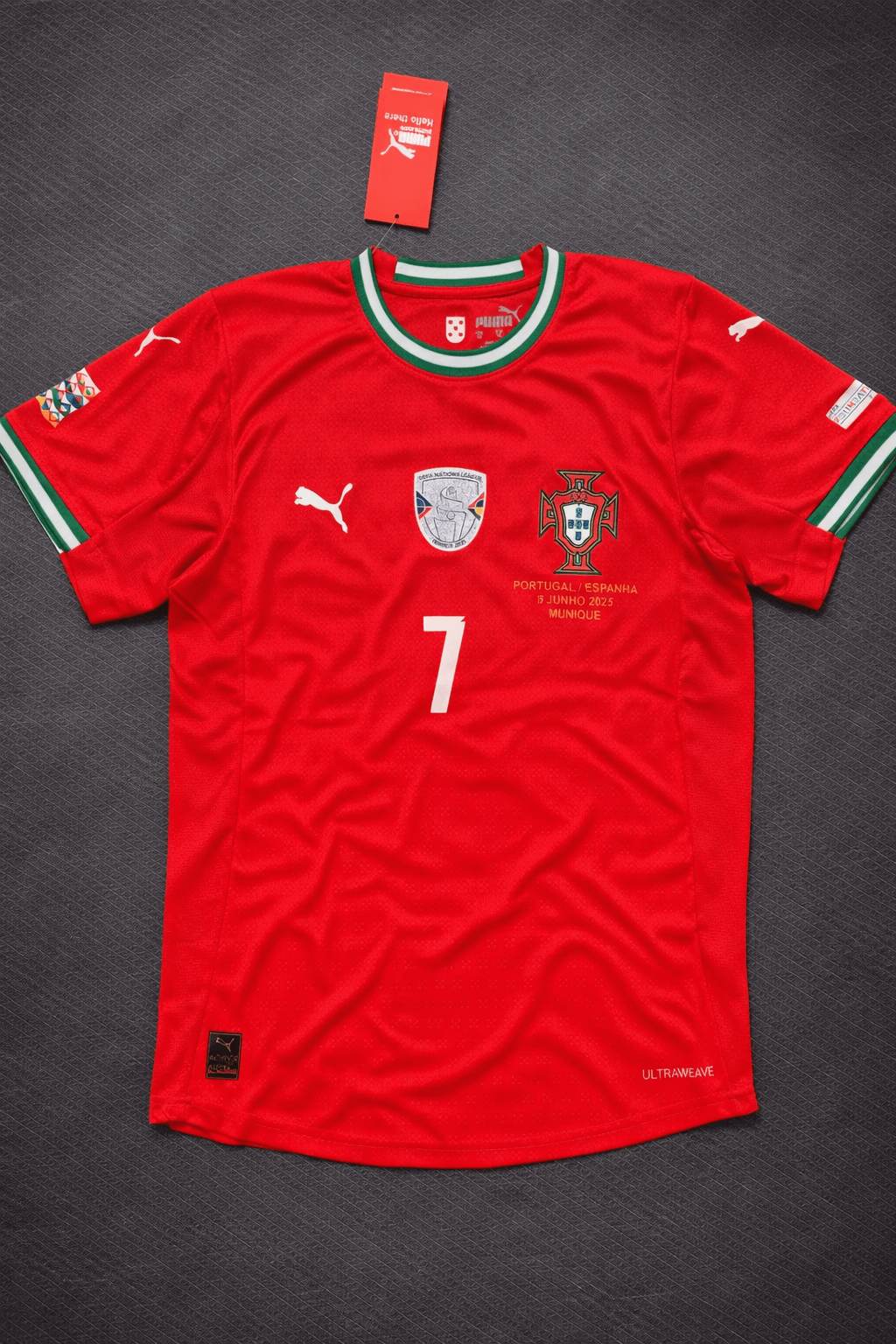 Portugal 25 Home Kit Half Sleeves Ronaldo