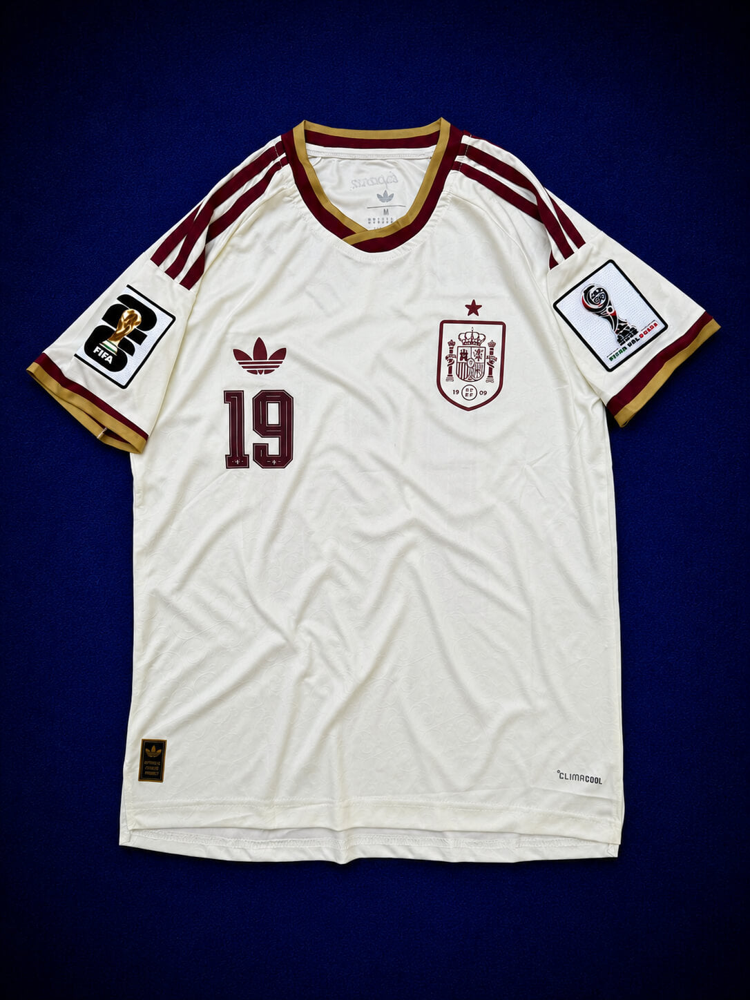 Spain 26 WC Away Half Sleeves Player Version