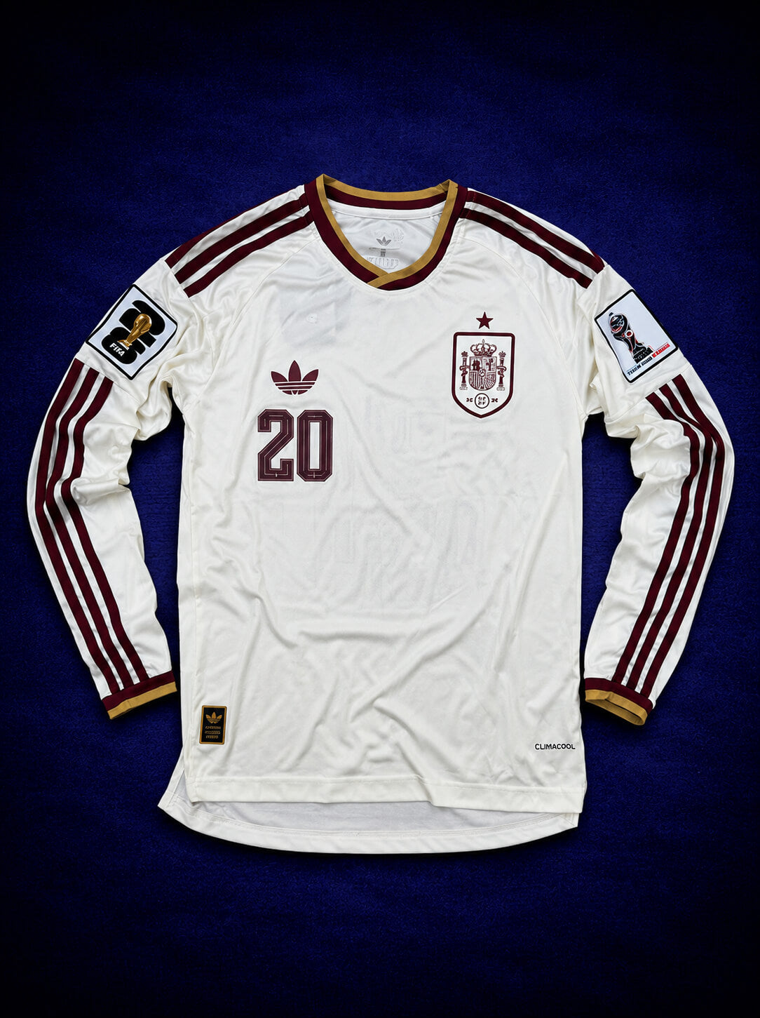 Spain 26 WC Away Kit Full Sleeves Player Version