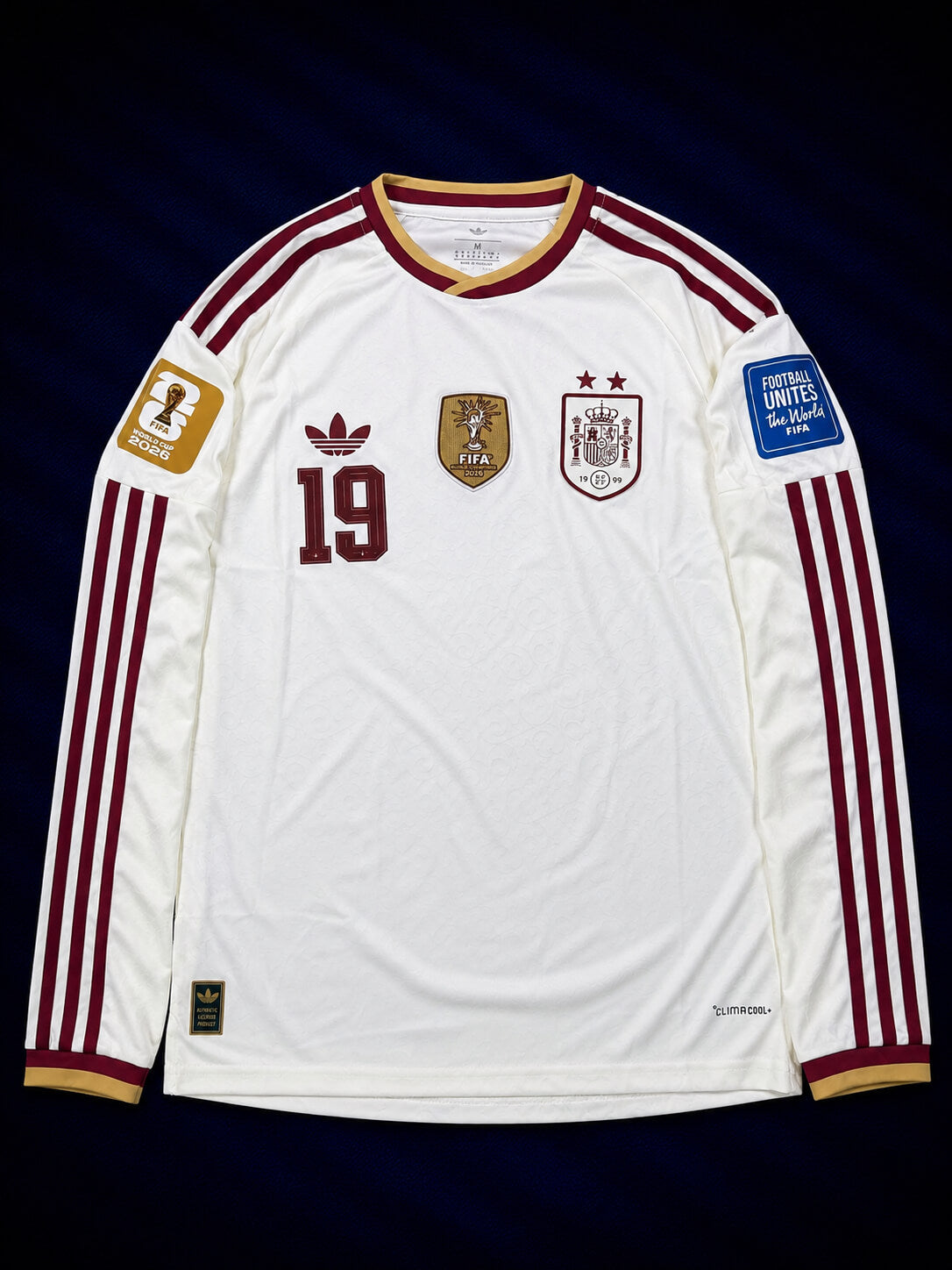 Spain 26 WC Away Kit Full Sleeves Player Version
