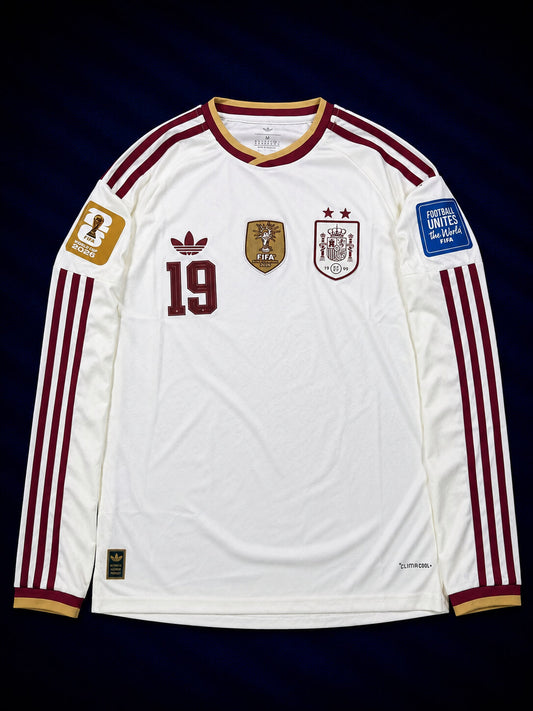 Spain 26 WC Away Kit Full Sleeves Player Version
